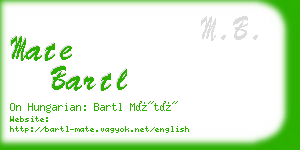 mate bartl business card